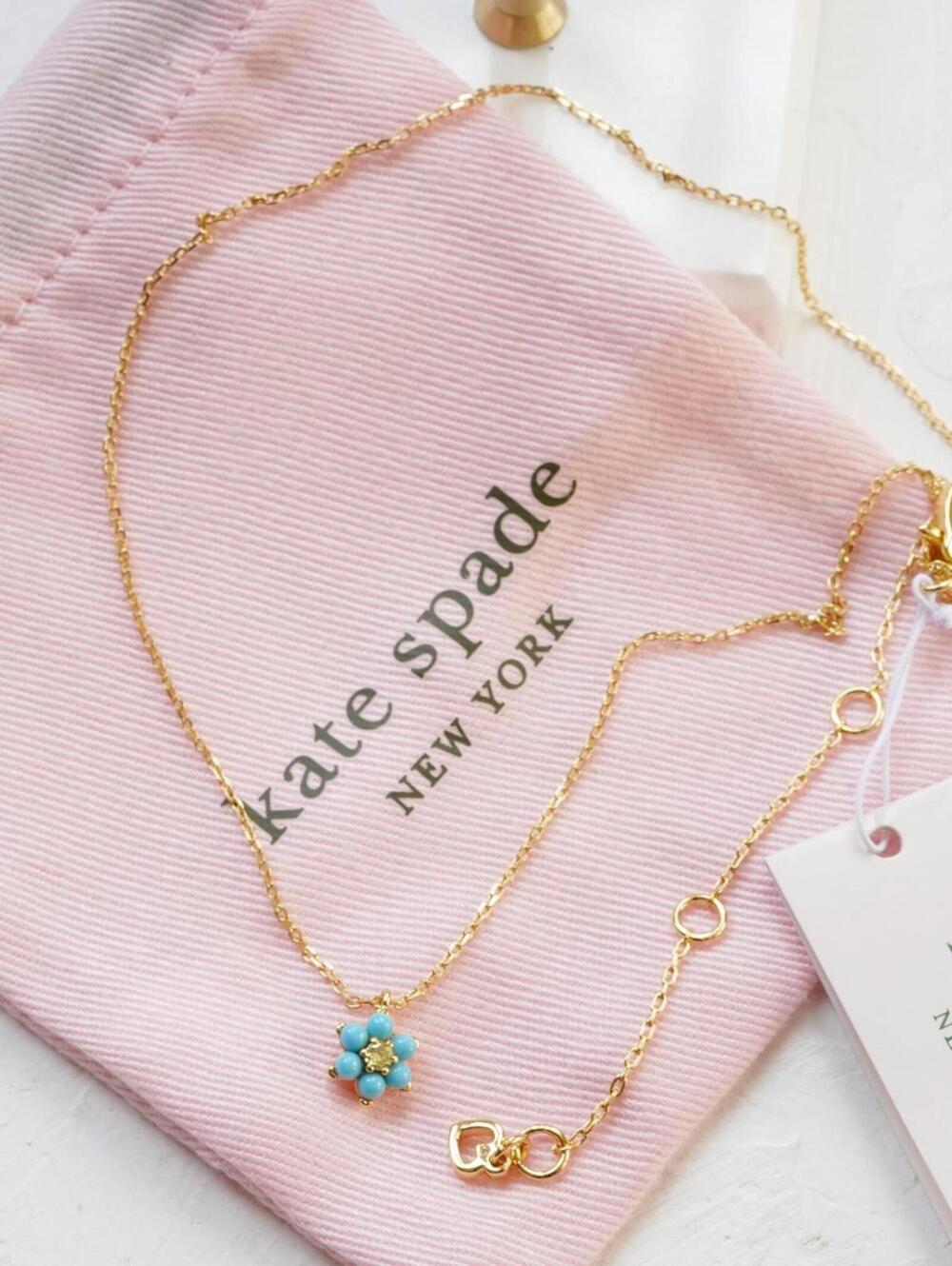 Kate Spade Myosotis Flower Mini Pendant Necklace